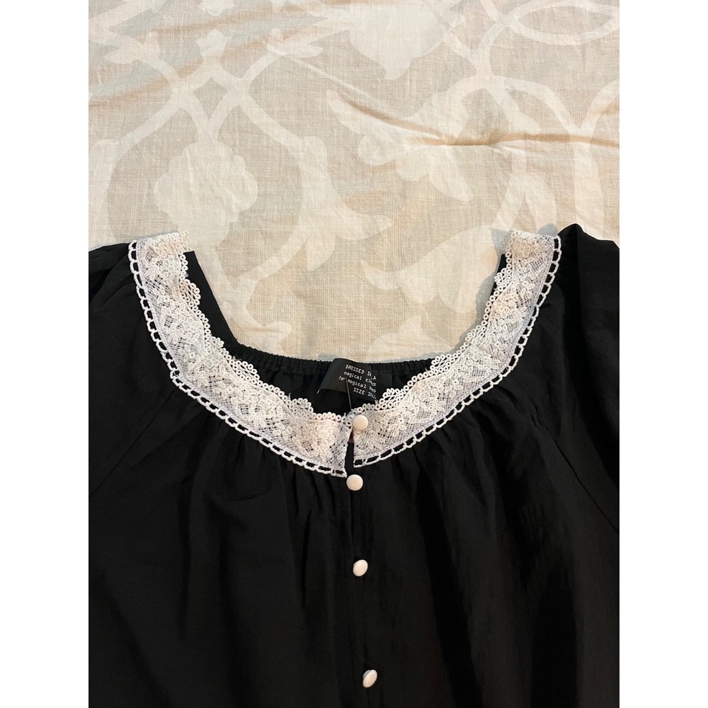 Dressed in Lala Romanticize Your Life‎ Black Midi Dress Oversized small - Picture 9 of 10